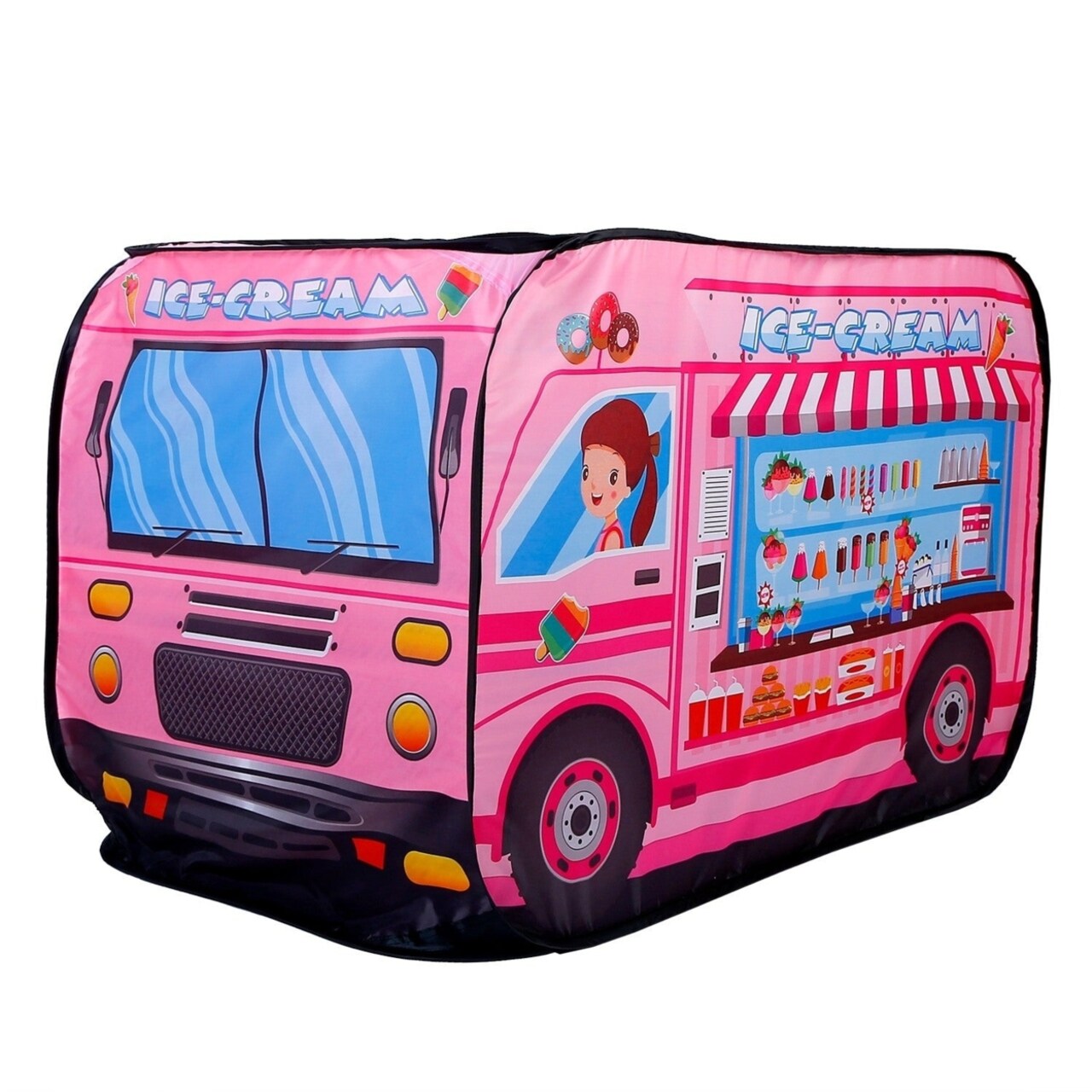 SKUSHOPS Kids Play Tent Foldable Pop Up Ice Cream Bus Tent Portable Children Baby Play House With Carry Bag For Indoor Outdoor